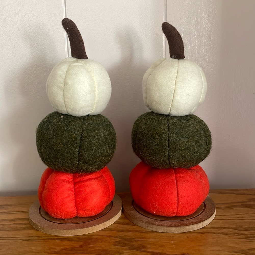Pink Zebra Soaks Woolies pumpkins-set of 2-GUC